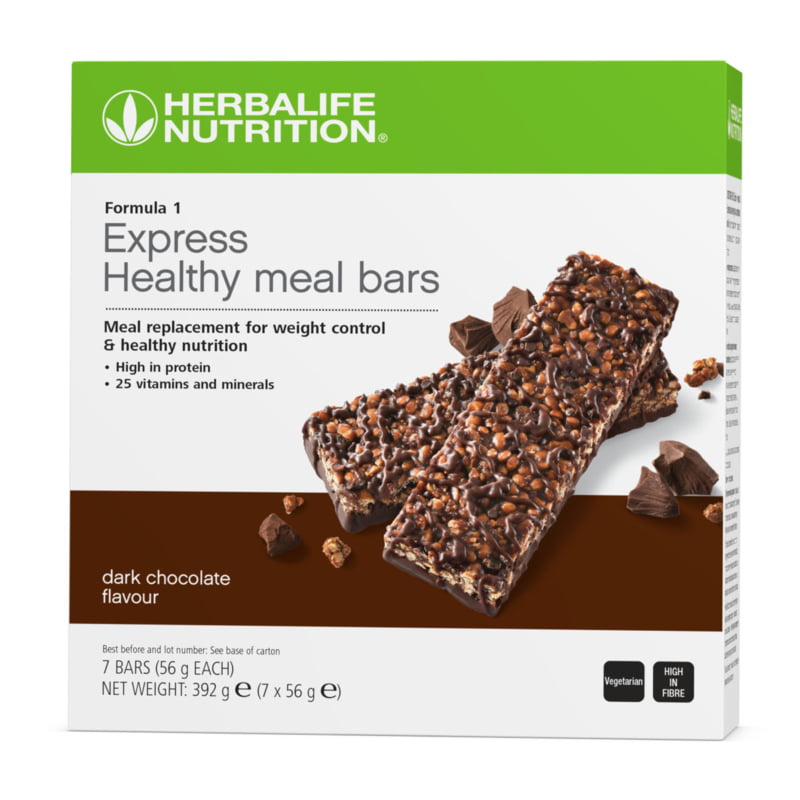 Herbalife product express healthy meal bars dark choc 7 pack