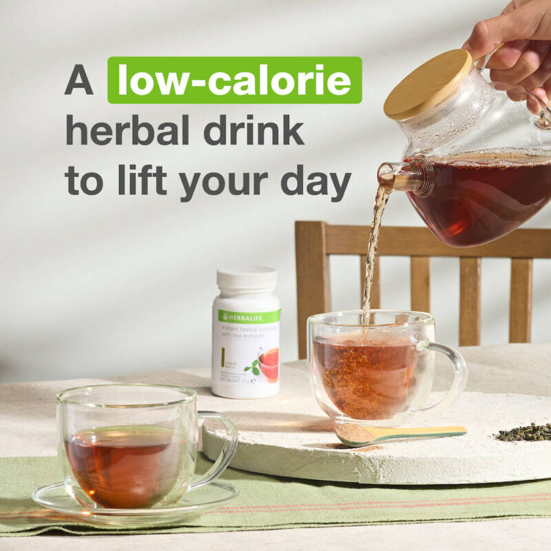 herbalife nutrition product instant herbal beverage pouring