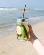 refreshing herbalife aloe concentrate on beach